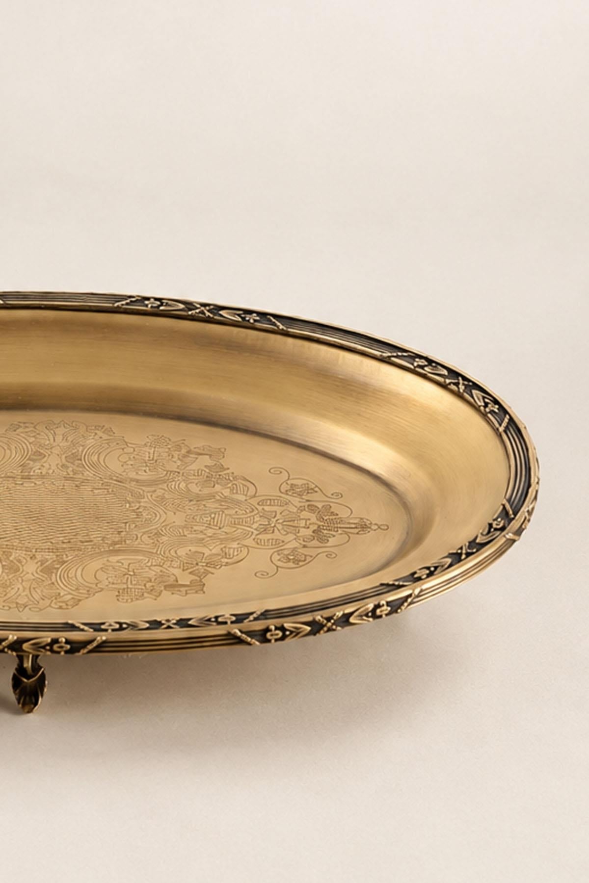 Овальный сервировочный поднос Kessa Antique Detail (35 см)