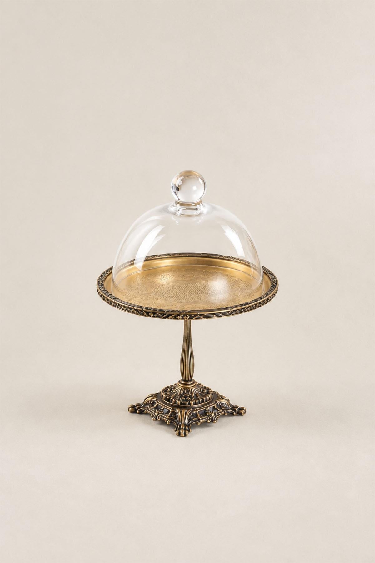 Чугунное сервировочное блюдо Kessa Antique Detail с подставкой и крышкой (15 см)