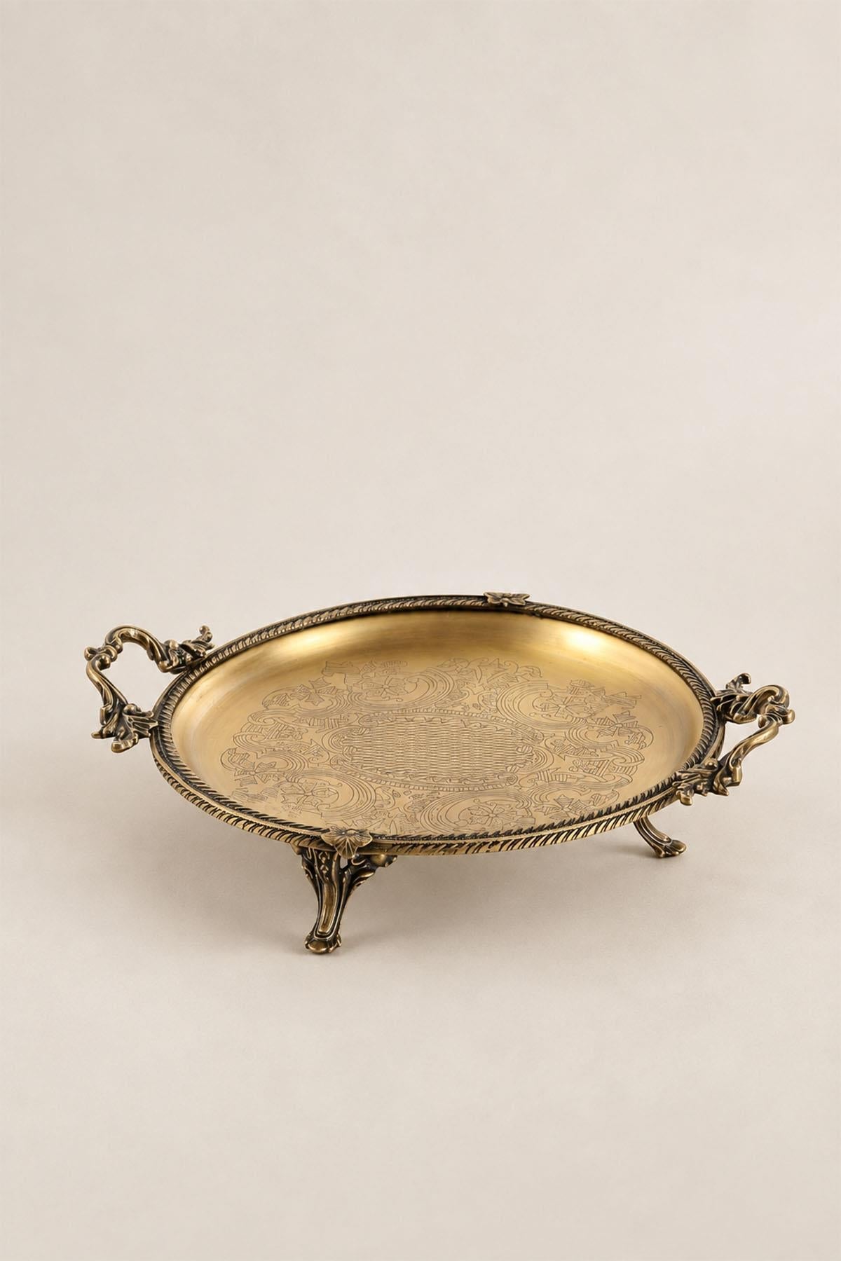 Kessa Antique Detail Круглый поднос с ручками (25 см)