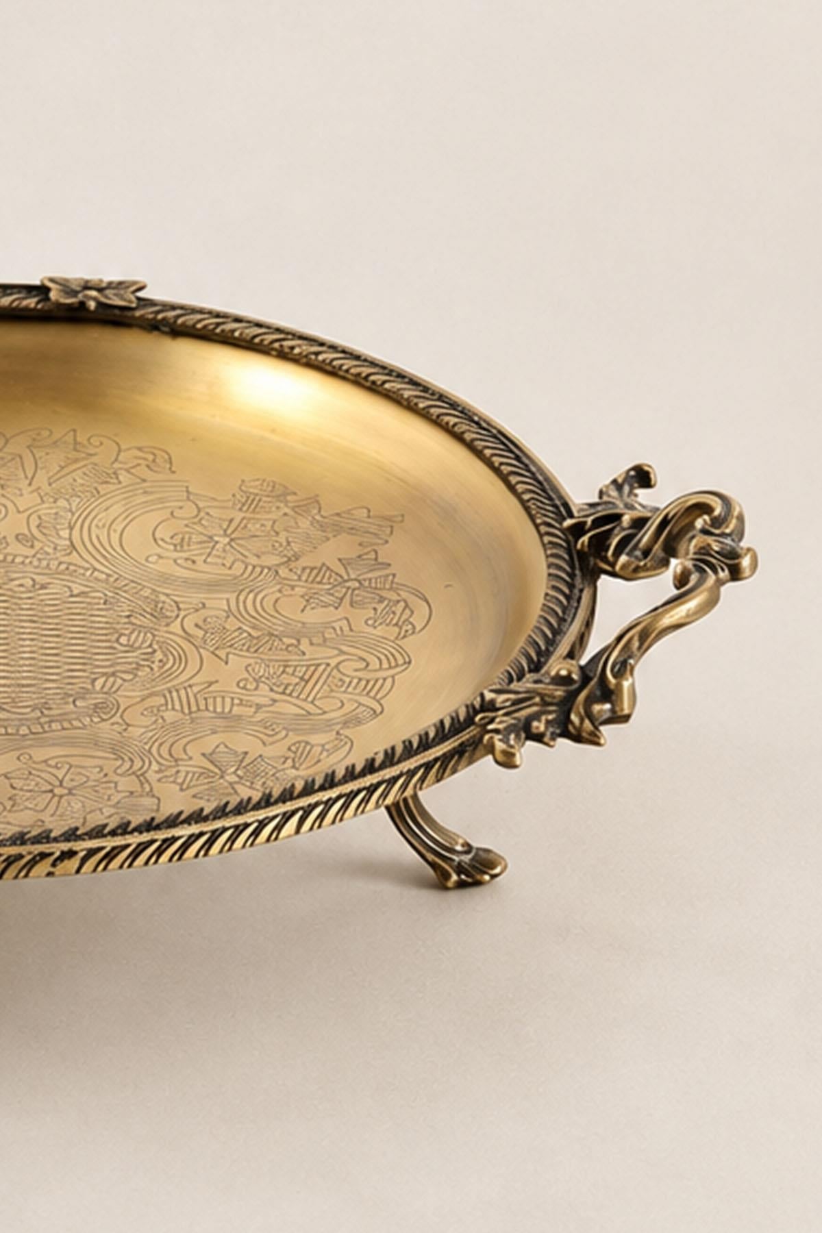 Kessa Antique Detail Круглый поднос с ручками (25 см)