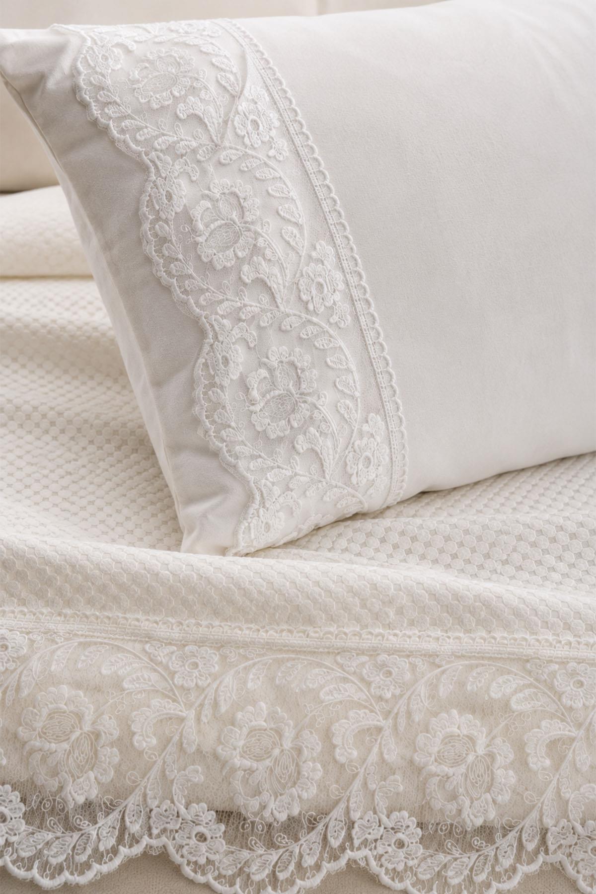 Dolce Dantelli Комплект постельного белья с пике, двуспальный, 4 предмета