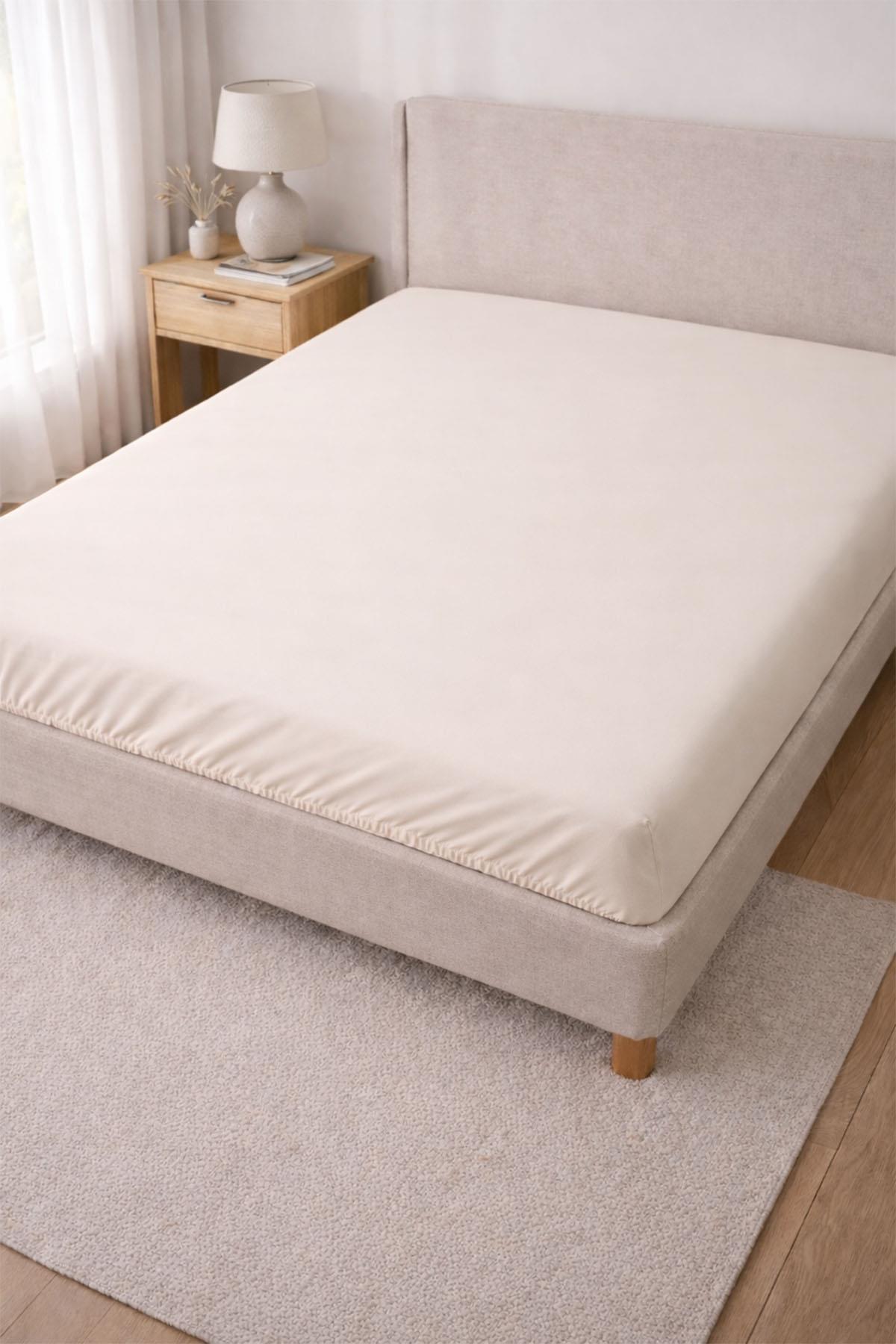 Простыня из базового хлопкового сатина, односпальная, 100 x 200 см.