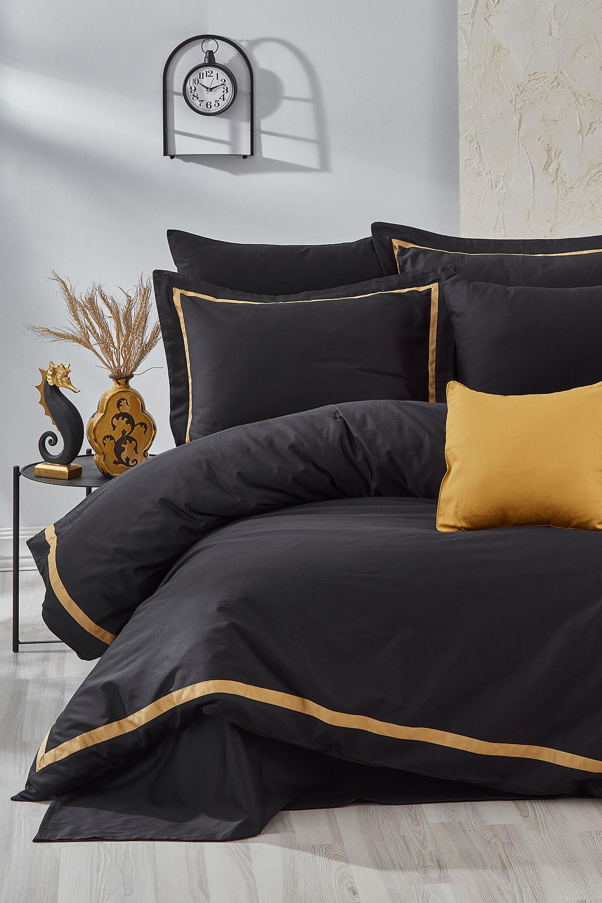 Постельное белье Carisma из сатина (хлопок), 7 предметов, размер Super King Size, с оборками