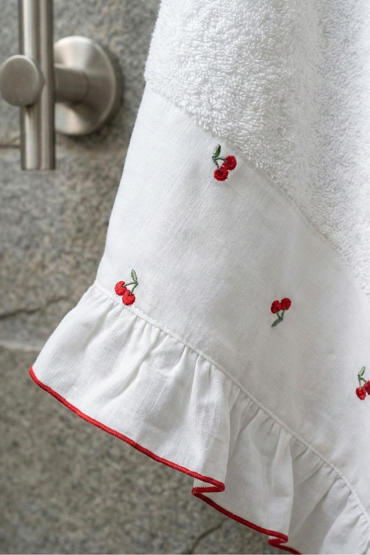 Полотенце для лица с вышивкой Cherry (50 x 90 см)