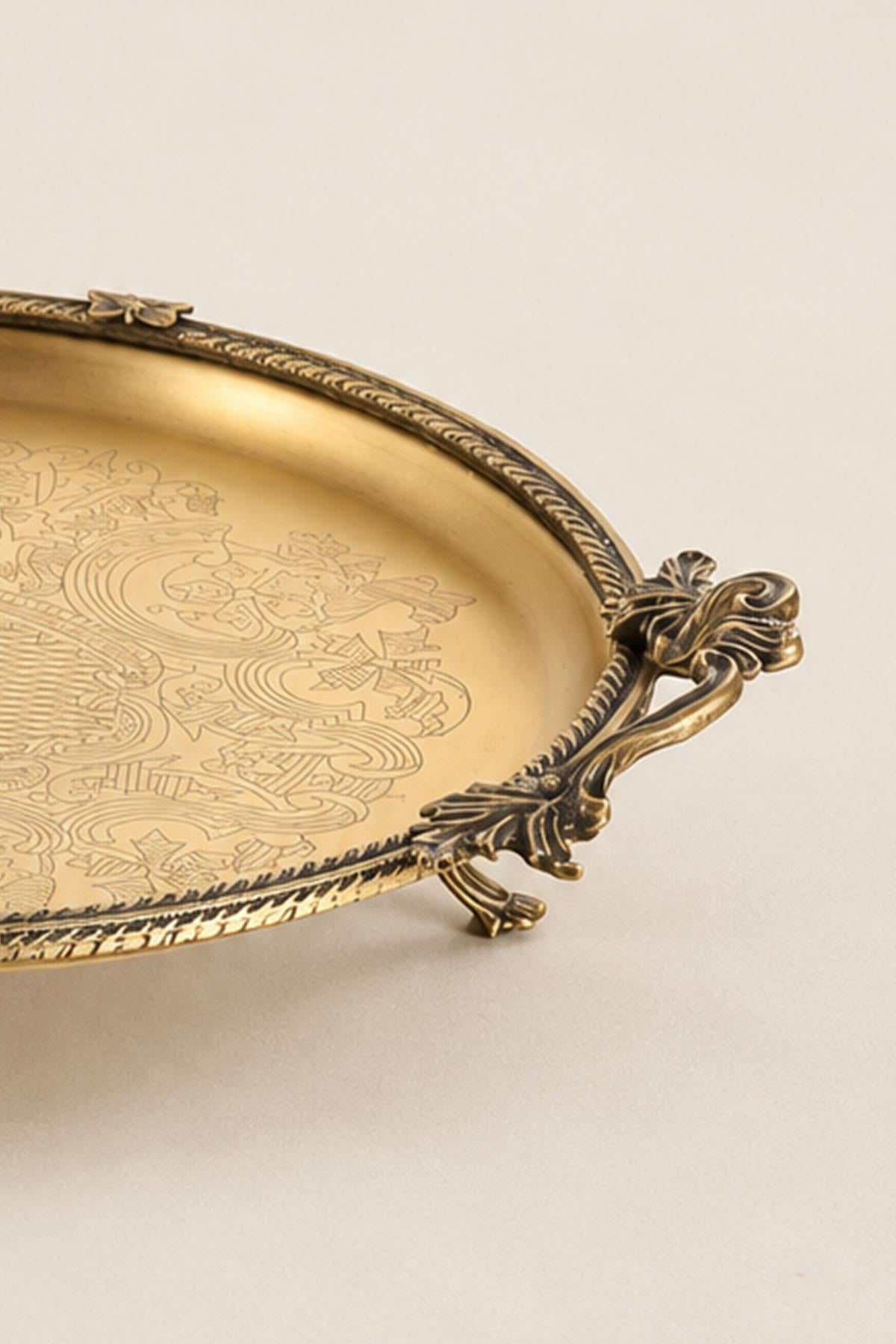 Kessa Antique Detail Круглый поднос с ручками (30 см)