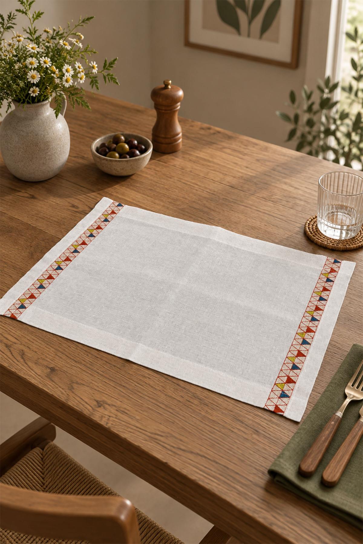 Салфетка под тарелку Tria Tile Pattern, устойчивая к пятнам, простая в изготовлении (30 x 50 см)